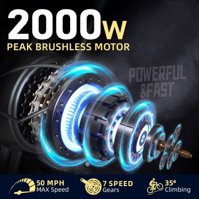 Fat Bike Motorcycle Style DEEPOWER QS7 2000W