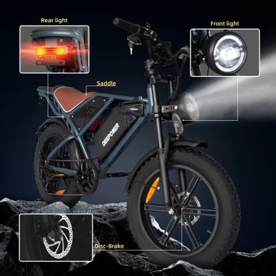 Elektrisk Fatbike i motorcykelstil DEEPOWER QS7 2000W