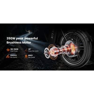 Kompaktes Koolux X10 350W Elektro-Fatbike - City Fat Bike