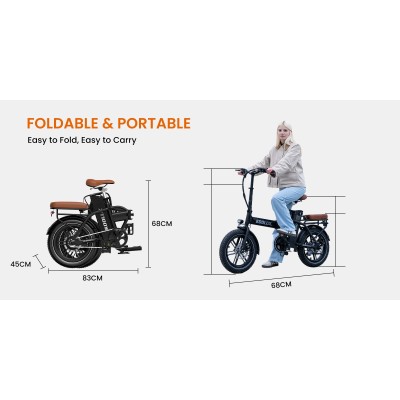 Kompaktes Koolux X10 350W Elektro-Fatbike - City Fat Bike