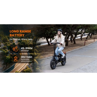 Fatbike Elettrica Compatta Koolux X10 350W - Fat Bike da Città