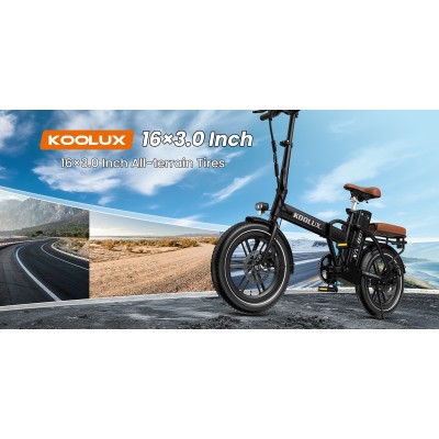 Fatbike électrique Koolux X10 350W compact - Velo Fat Bike de Ville