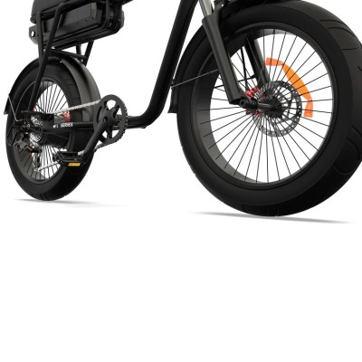 Fat Bike Biplace Electrique Compact Cargo Pinscher W1 Series Noir