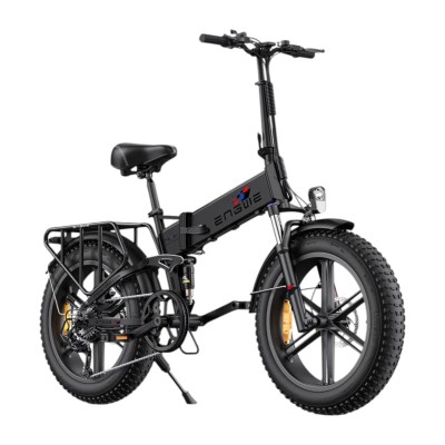 Hopfällbar Elcykel Fat Bike Engwe Engine X Svart