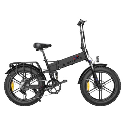 Hopfällbar Elcykel Fat Bike Engwe Engine X Svart