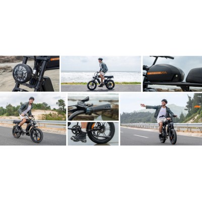 Fatbike Electrique biplace Engwe M1 Noir