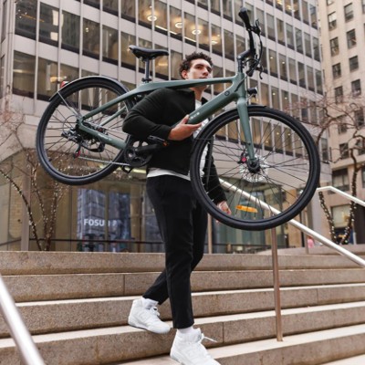 Bicicleta Gravel Eléctrica Ligera Homologada 250W Engwe N1 Air Verde