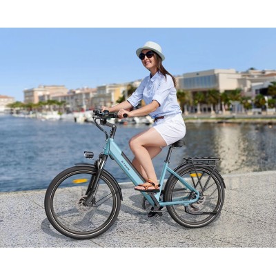 Bici Elettrica Omologata da Città Engwe P275 SE Azzurro
