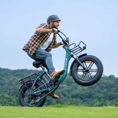 Bicicleta Eléctrica Plegable Fat Bike Engwe L20 Boost Verde