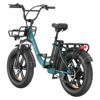 Bicicleta Eléctrica Plegable Fat Bike Engwe L20 Boost Verde